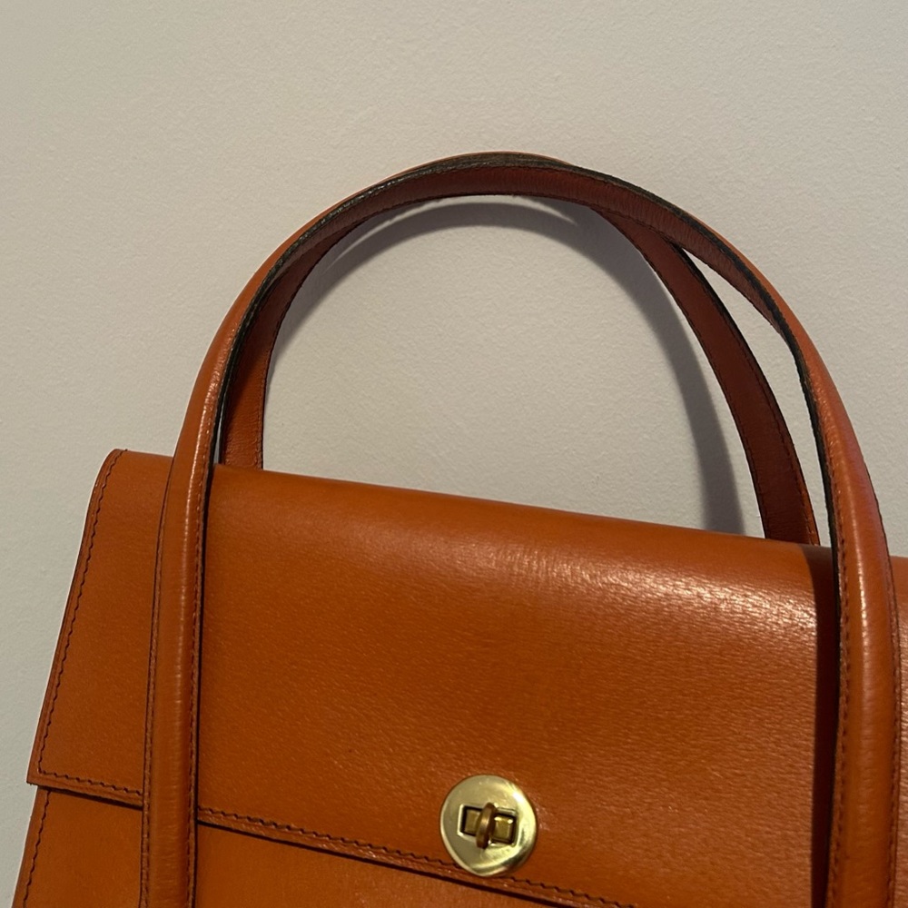 Classic Briefcase Tote • Tan Fold-Over Tote